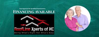image shows financing available from roofline Xpert for Raleigh NC roof replacements